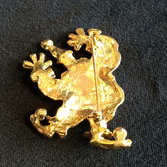 Austrian Crystal Enamel Clown Brooch - Picture 3 of 3